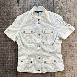 NWT White House Black Market Short Utility Jacket Size 8 $140 Original Retail